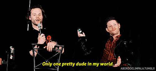 aborddelimpala giphyupload jensen ackles jared padalecki fanboy GIF