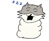 Sleepy Cat Sticker by Mekamee