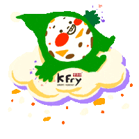 Happy Santa Claus Sticker by K Fry My