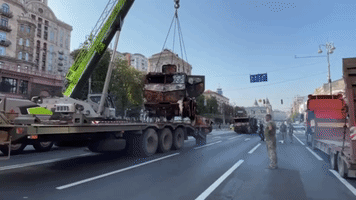 Destroyed Russian Military Equipment Goes on Display in Kyiv Ahead of Ukraine's Independence Day