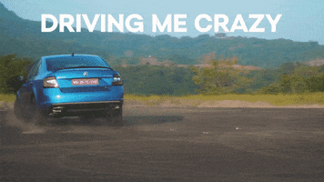 SKODAIndia crazy cars race driving GIF