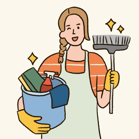 Cleaning Person Animation