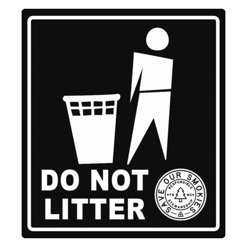 saveoursmokies recycle litter do not litter no littering Sticker