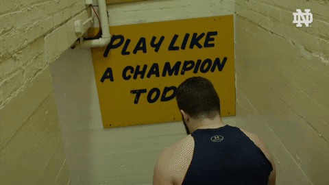 Football Gold GIF by Notre Dame Fighting Irish