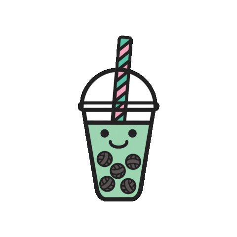 Boba Knitting Sticker by Nerd Bird Makery