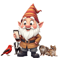 Cute Gnome Taking A Selfie Sticker