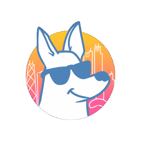 PawsForWalks dog gradient dog walker pet sitter Sticker