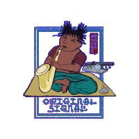 Saxophone Albumartwork Sticker by WAFFL RECORDS