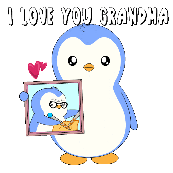 Penguin Grandma Sticker by Pudgy Penguins