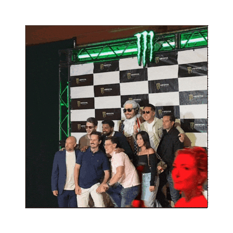 Posing Monster Energy Sticker
