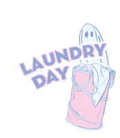 OniPress ghost laundry sheets laundry day Sticker