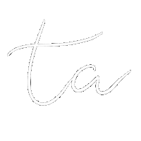 tamraandress tamra andress tamraandress ta logo white Sticker