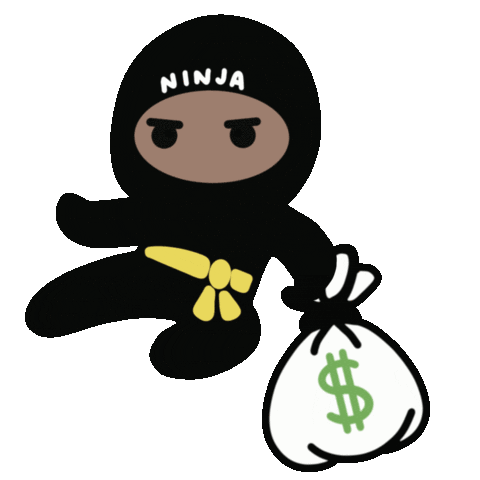 Ninja Dolar Sticker