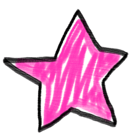 Pink Star Sticker by TOO COOL FOR FUR