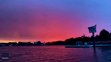 Stunning Video Shows Lightning Flashing as Sun Rises in Pensacola