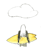 laurafeller sad monday rain cloud Sticker