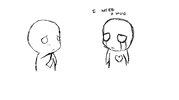 black and white crying GIF
