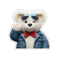 Teddy Bear Hello Sticker