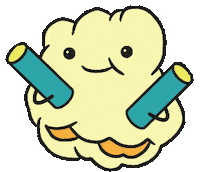 Wink Popcorn Sticker by Square Root Soda