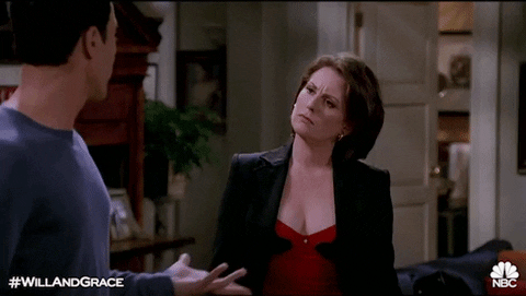 megan mullally pout GIF by Will & Grace