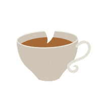 esbdesign fall tea autumn tea time Sticker