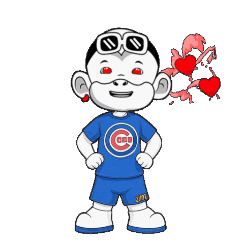 Chicago Cubs Love Sticker by Zhot
