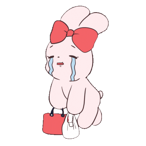 mochietomaruzou giphyupload sad work rabbit Sticker