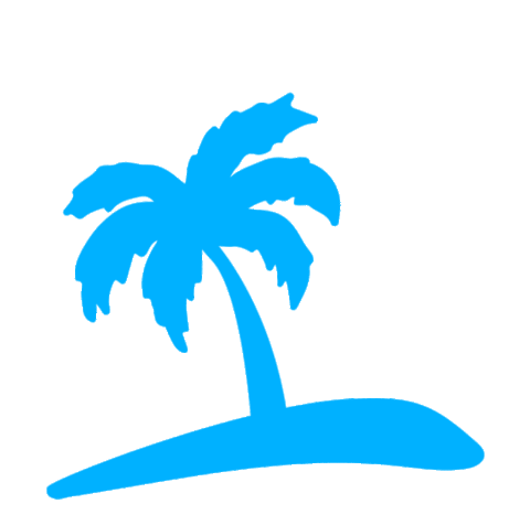 palm tree beach Sticker by orbitz