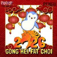 Chinese New Year Penguin Sticker by Pudgy Penguins
