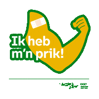 GGDRR prik vaccinatie coronavaccinatie coronavaccin Sticker