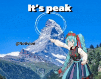 Miku Hatsune Mountain GIF
