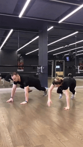 hiitworkout giphyupload raise lunges GIF