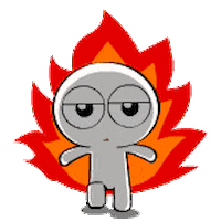 Angry Fire Sticker