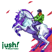 jushpl unicorn rider mural zakupy Sticker
