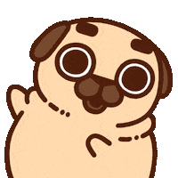 Look Here Omg Sticker by Puglie Pug