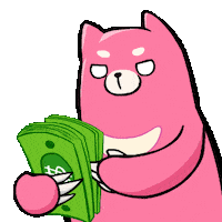 wakumaplush kawaii money cash rich Sticker