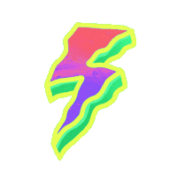 Excited Lightning Bolt Sticker by GumiPoni