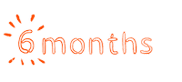 6 Months Sticker by ASF brush