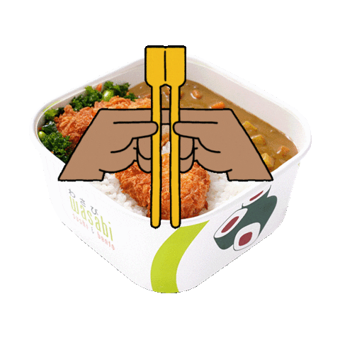 wasabihq giphyupload delivery bento deliveroo Sticker