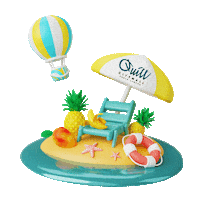 quillcitymallkl summer beach sea sunny Sticker