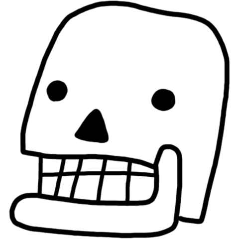 radratat skull blink skeleton bones Sticker