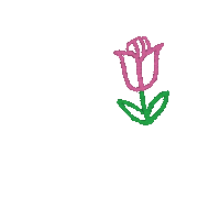 harapecourara 花 手書き tulip はな Sticker