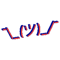 upheads shrug dunno ascii upheads Sticker