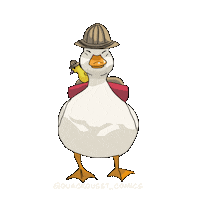 Demaridraws walking adventure duck duckling Sticker