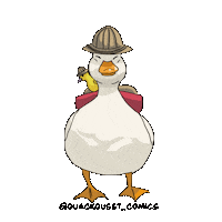 Demaridraws walking adventure duck duckling Sticker