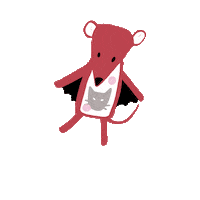 Happy Flying Squirrel Sticker by HappyAnyToy