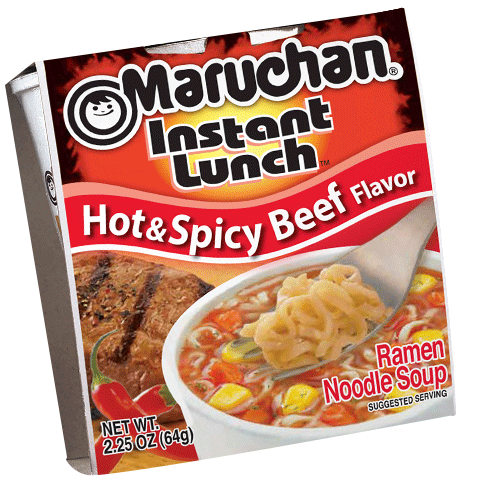 maruchaninc giphyupload maruchan instant lunch hot and spicy Sticker