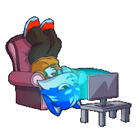 Watching Upside Down Sticker by Toshithecat