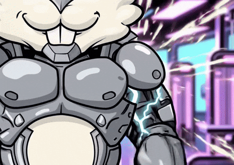 Gym Flex GIF by Robotic Rabbit Syndicate