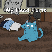 Tired Blue Cat GIF